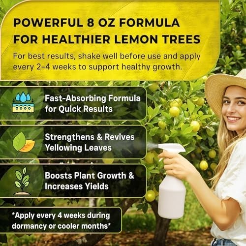 Professional Lemon Tree Fertilizer Liquid Concentrate – 6-4-6 Blend for Fruit…