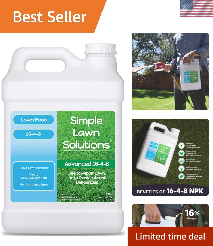 All-Purpose 16-4-8 Liquid Fertilizer – 2.5 Gallons for Healthy Grass Growth