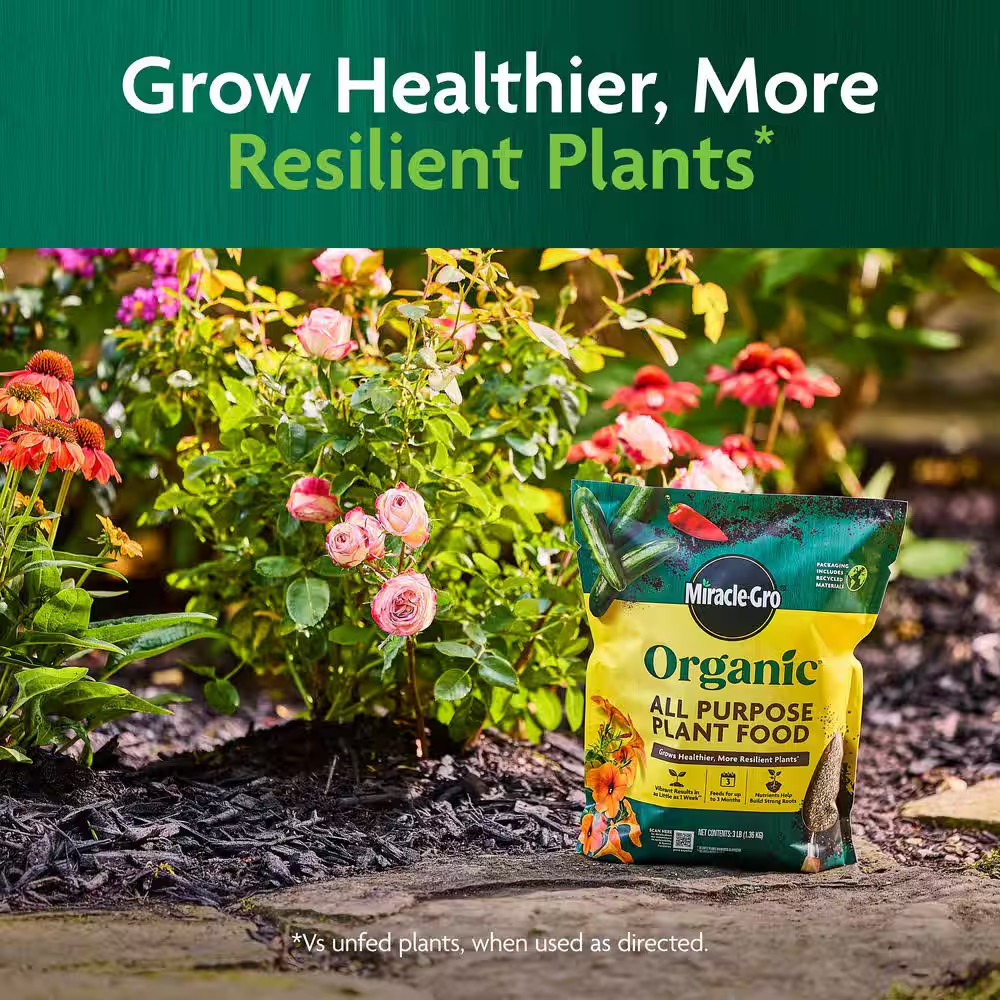 Organic All Purpose Plant Food 3 Lb. for Outdoor Container and In-Ground Plants,