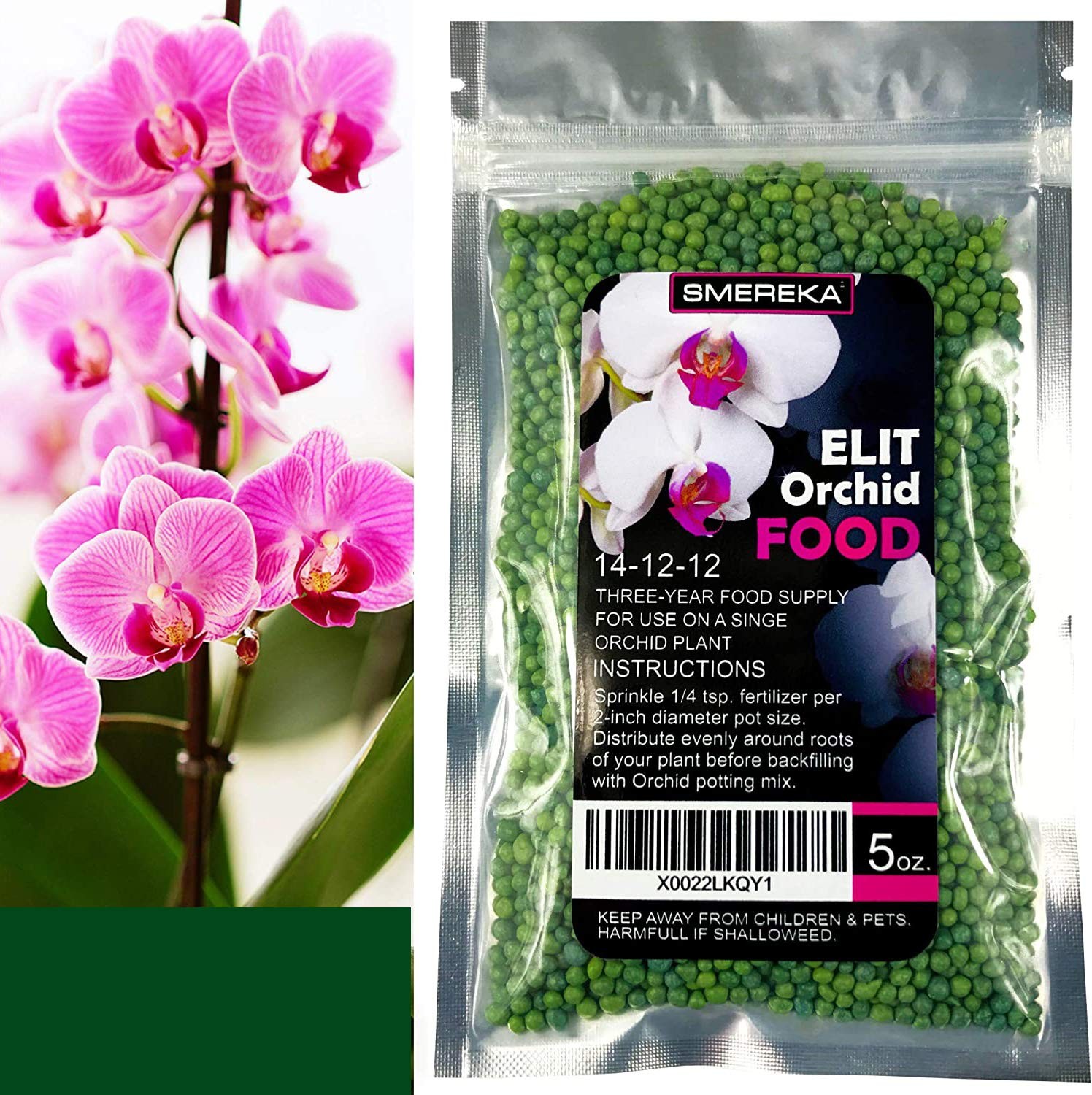 Orchid Plant Food – Bloom Booster – Slow Release Fertilizer (6 Month),5 oz, 50+