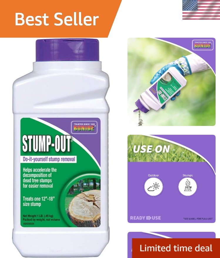 Fast-Acting Stump-Out Granules – 1 lb for Effortless Garden Stump Removal