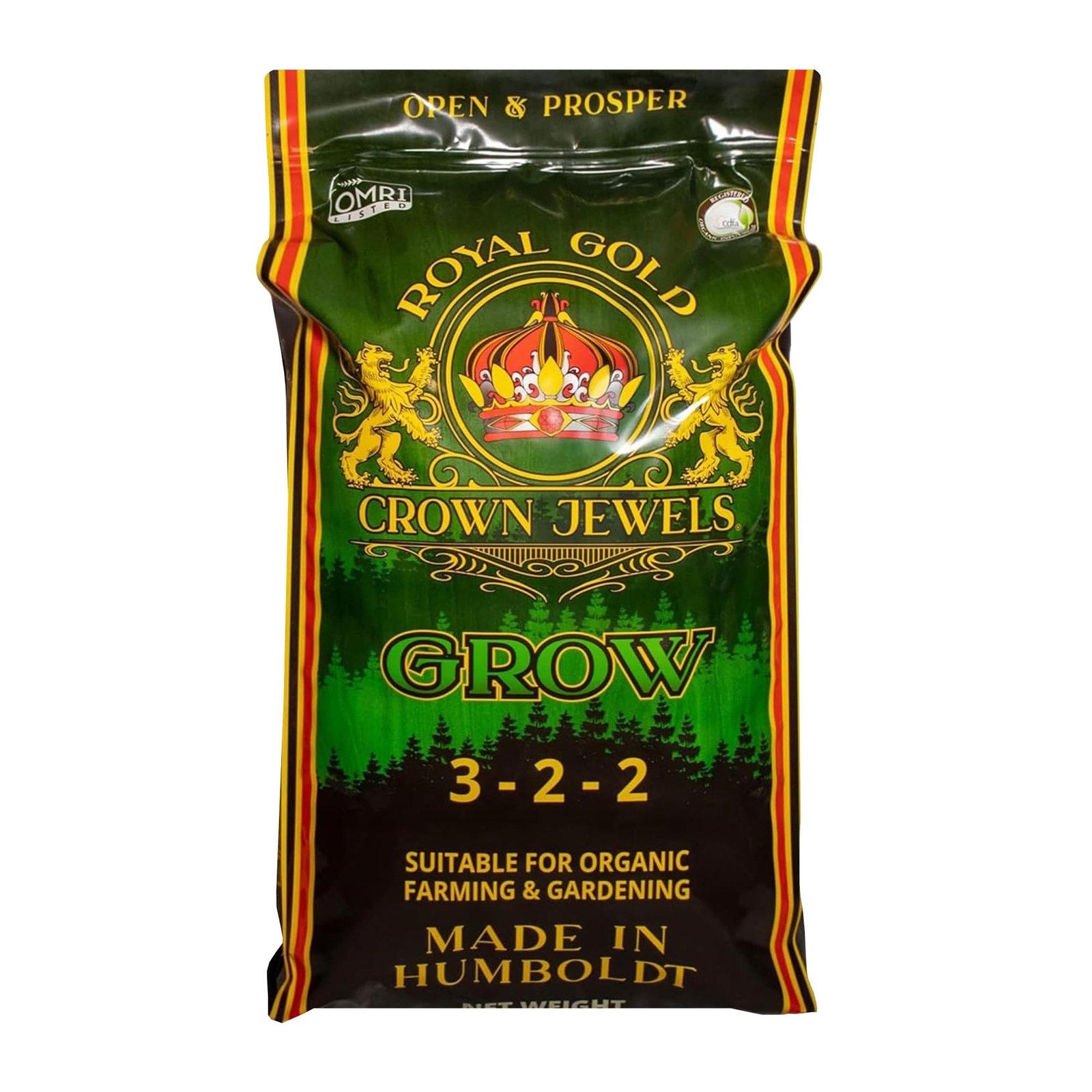 Royal Gold Crown Jewels Organic Grow 3-2-2 Dry Soluble Fertilizer, 40 lbs