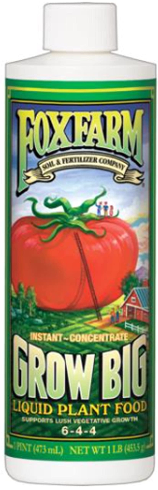 FoxFarm Grow Big Liquid Fertilizer for Bigger Healthier Plants 1 Pint
