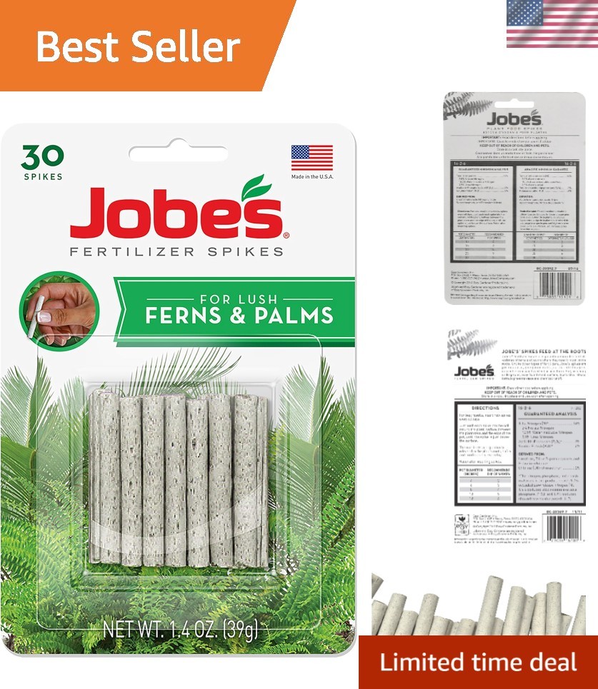 Nourishing 16-2-6 Fertilizer Spikes for Ferns & Palm Plants, 30 Count