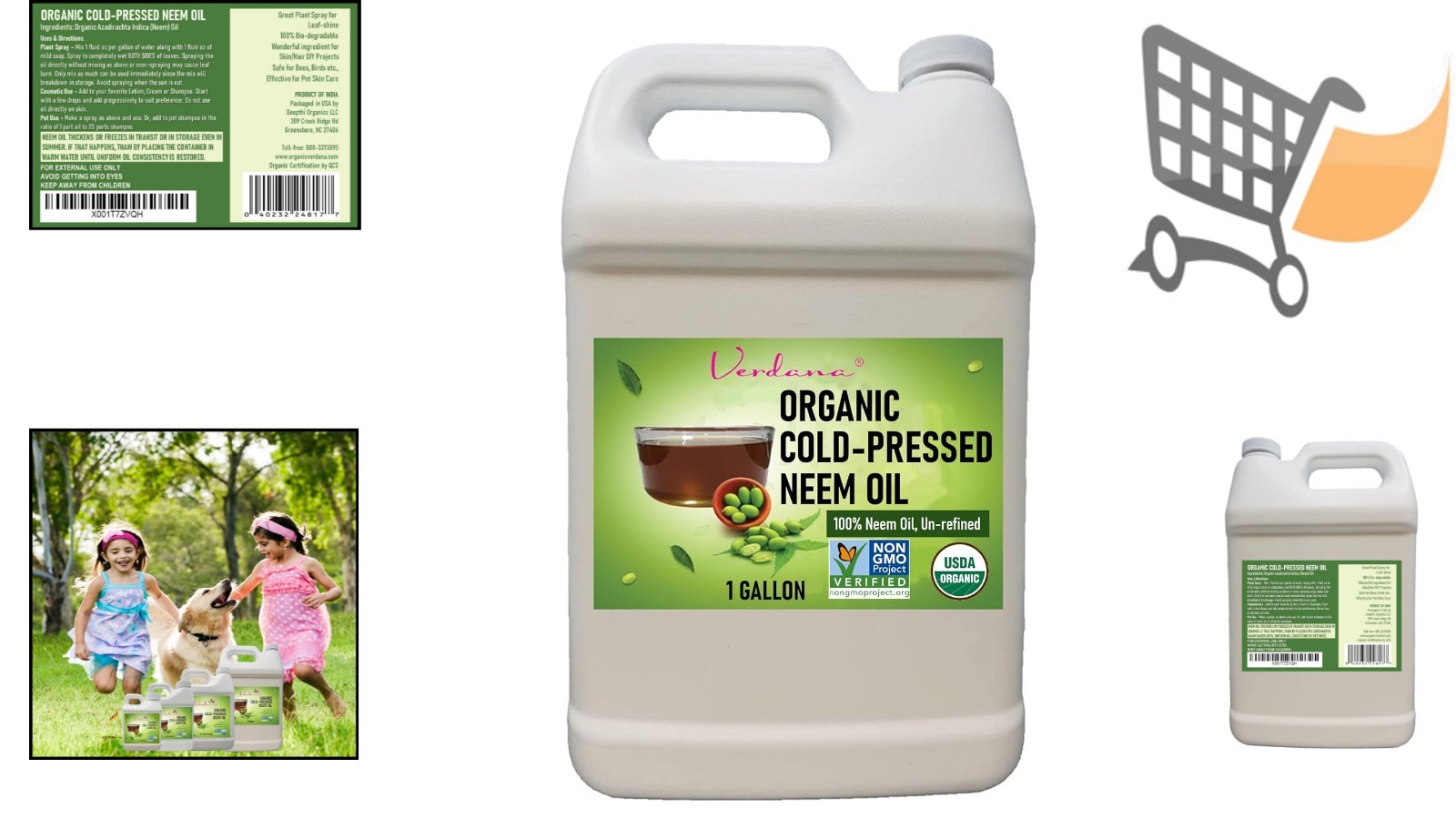 Pure Neem Oil Organic Cold Pressed 1 Gallon for Plants Skin Hair Soap Making