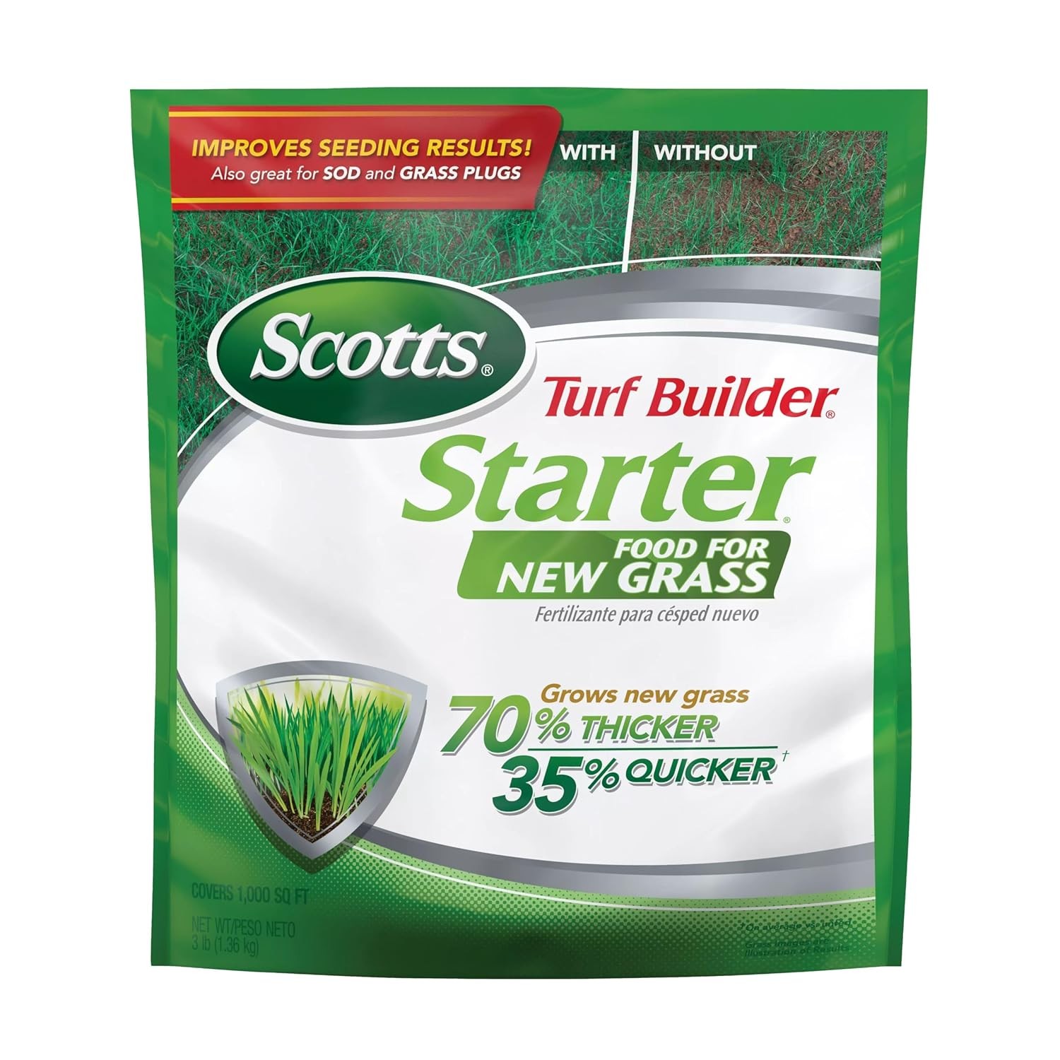 New Grass Fertilizer Scotts Turf Builder Starter Food Lawn Fertilizer for