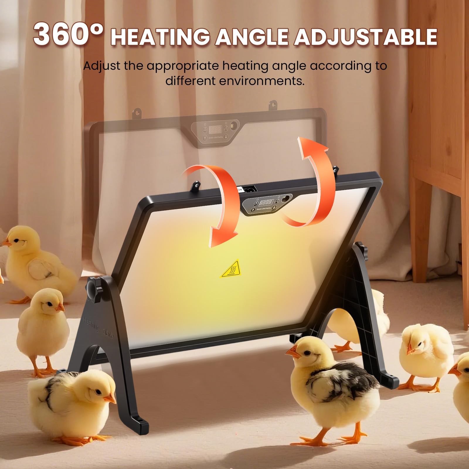Newtry Chicken Coop Heater For Winter 200W Dual-Sided Heating Remote Control