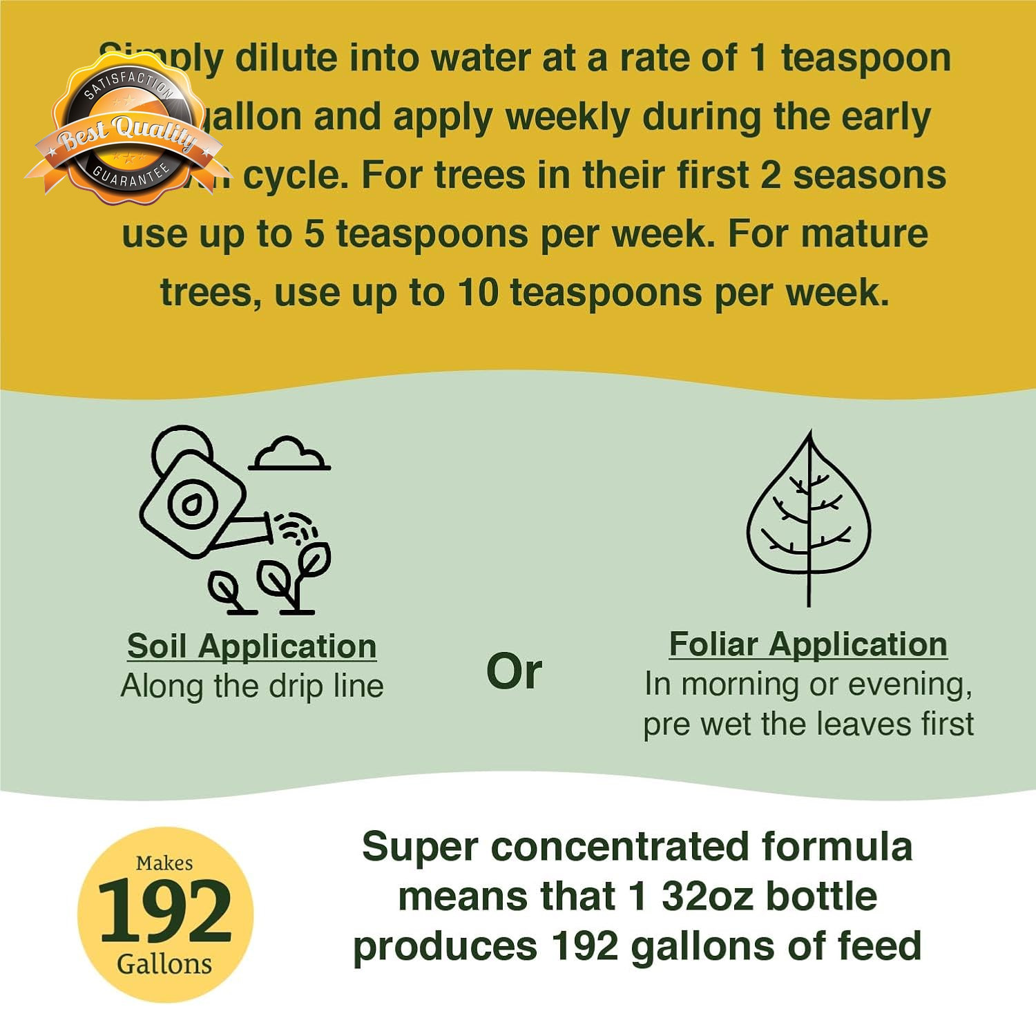 Fruit Tree Fertilizer 32Oz Phosphorus Rich Concentrated Peach Apple=