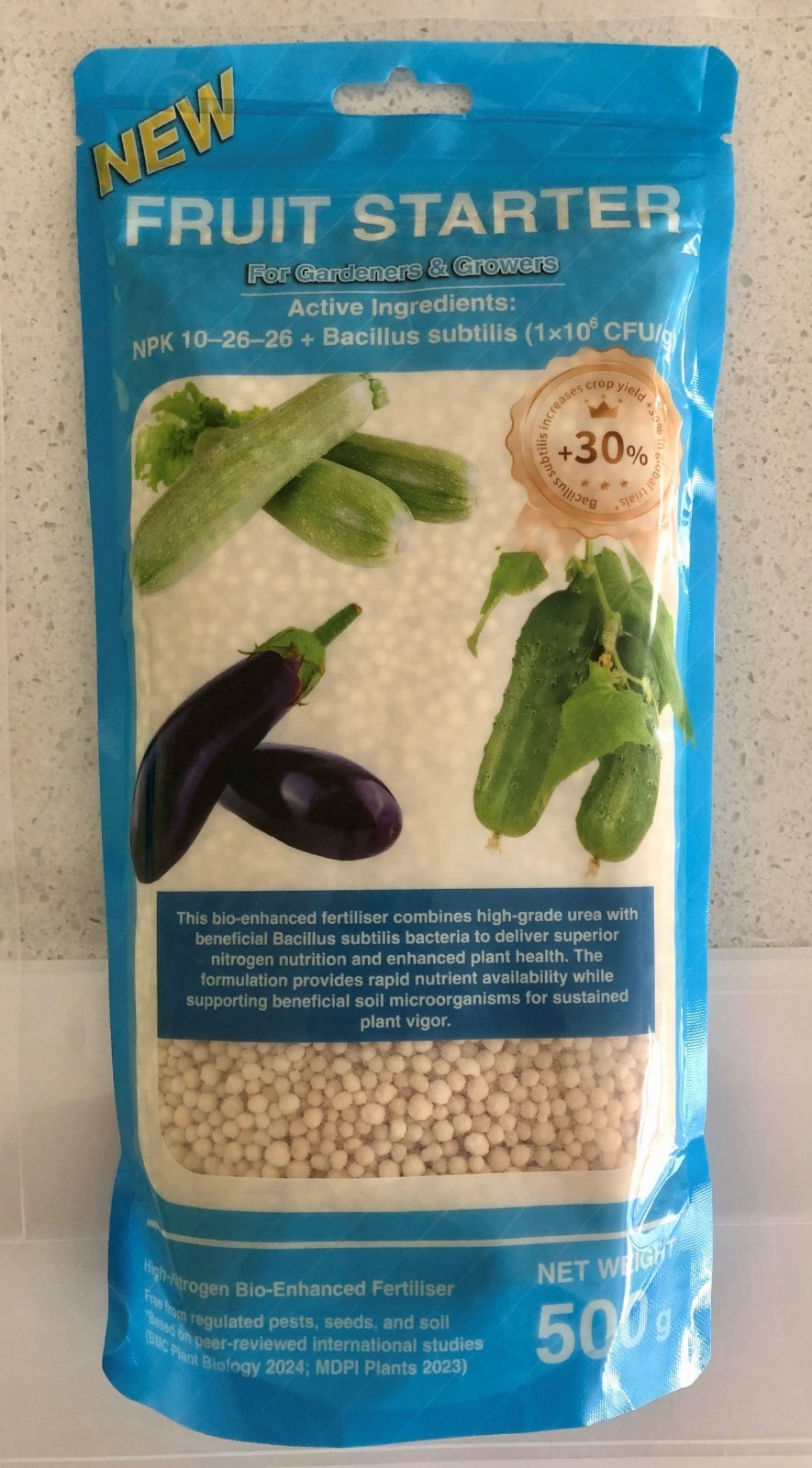 Fertiliser K0:0:60 + B. subtilis – Super Boosts Fruit Ripening & Sweetness 500g