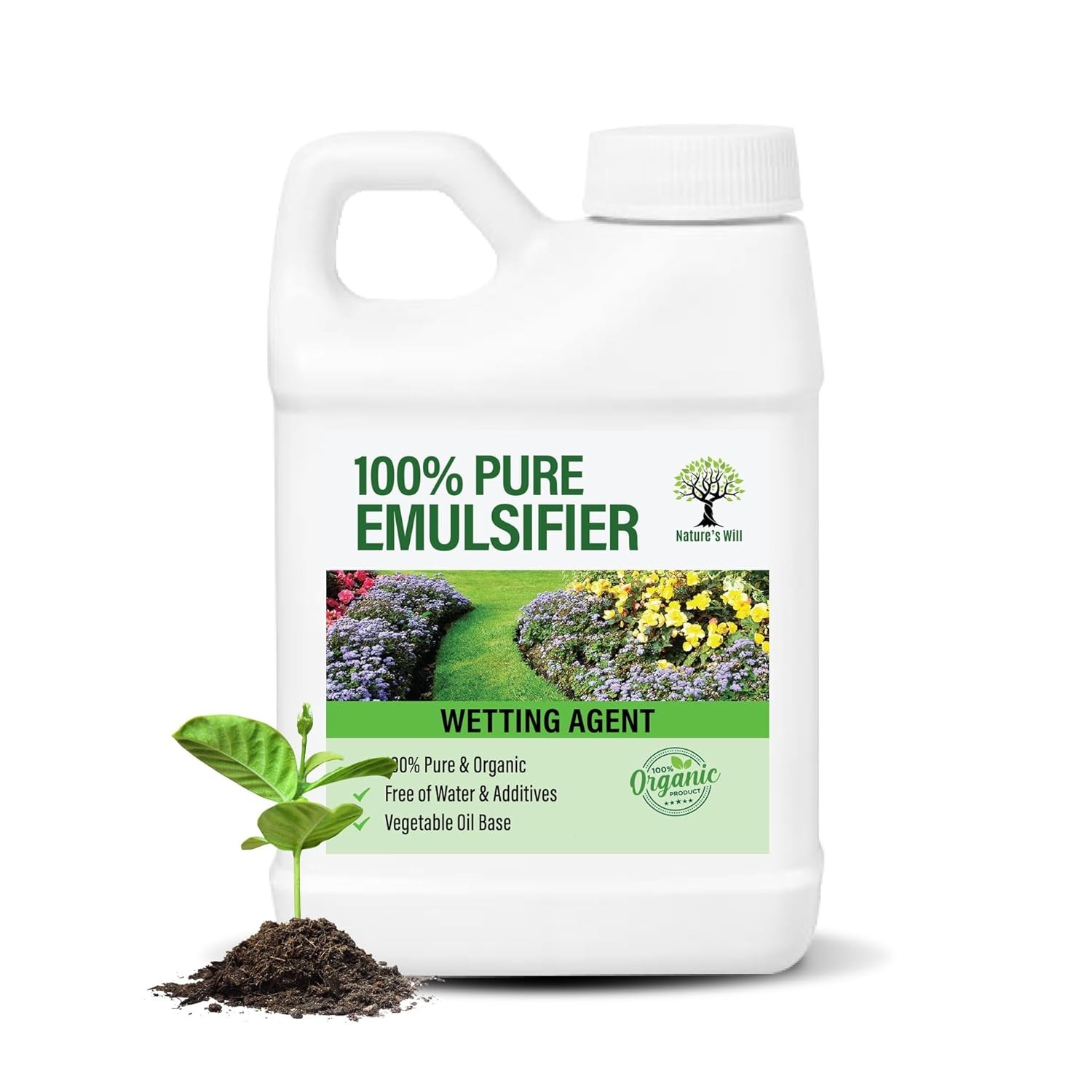 Nature’s Will Pure Organic Emulsifier – Unscented – 100% Natural Wetting Agent