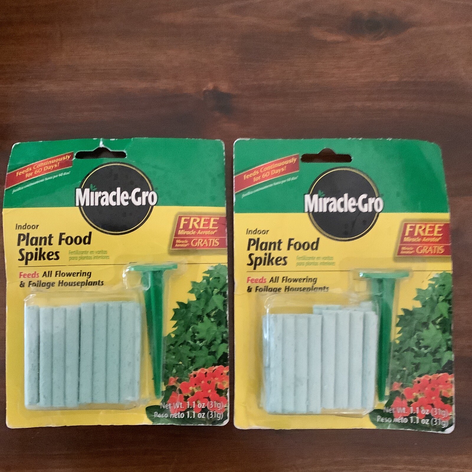 3CT Miracle Gro Plant Food Spikes 1.1 oz. Fast Release Spikes NEW. 7