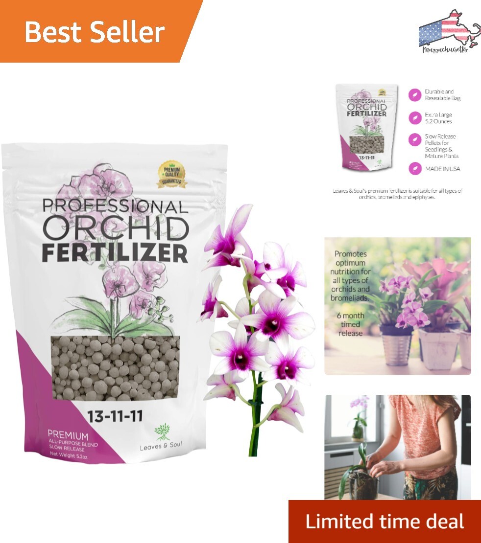 Long-Lasting 5.2 oz Resealable Bag: Orchid Fertilizer Pellets for All Varieties