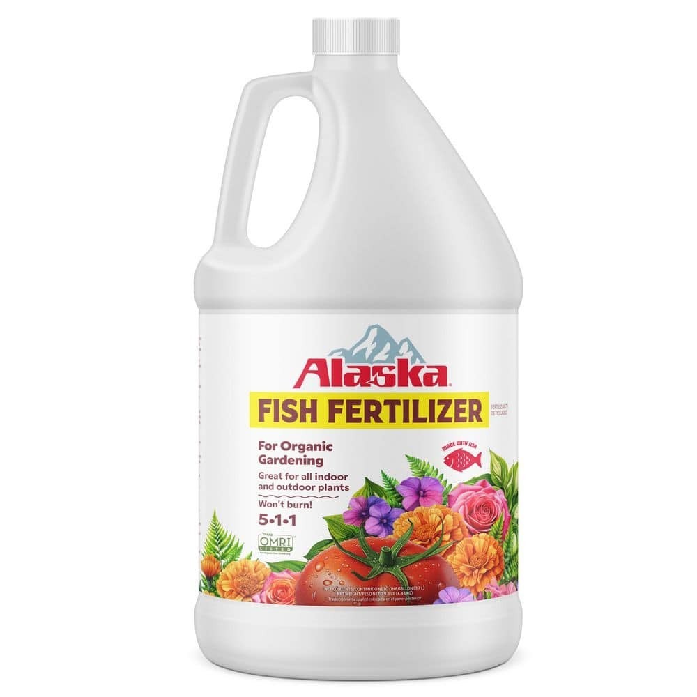 Alaska 128 oz Organic Fish Emulsion Plant Food Fertilizer 5-1-1