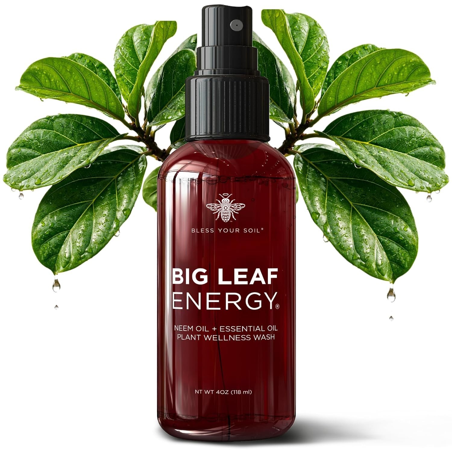 Neem Oil Spray for Plants – Big Leaf Energy, with Essential Oils – Ready-to-U…
