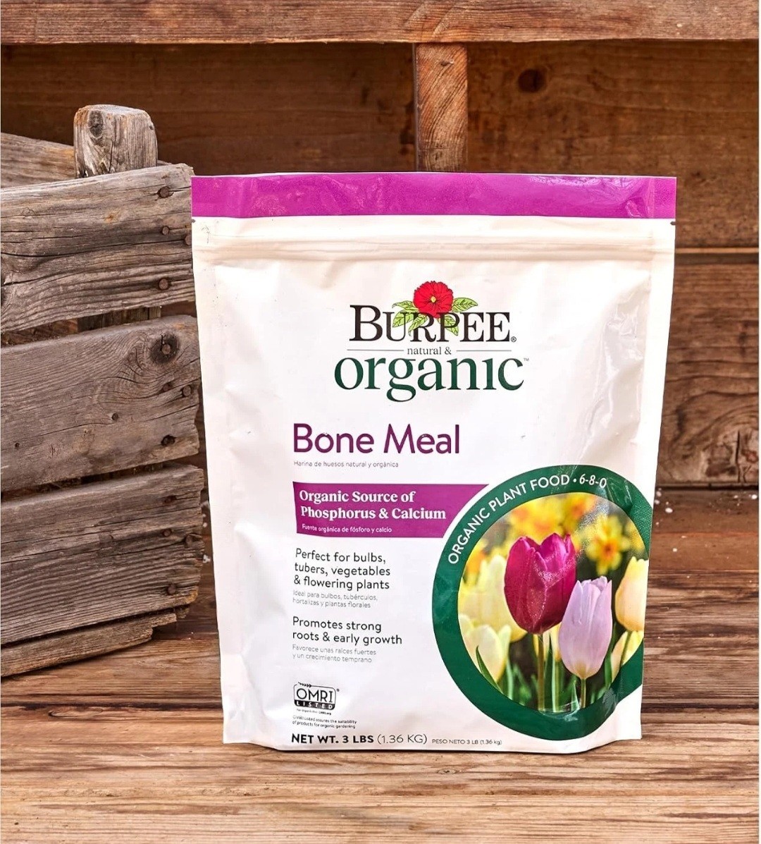 Burpee Organic Bone Meal Plant Food 6-8-0 Source of Phosphorus & Calcium NIP