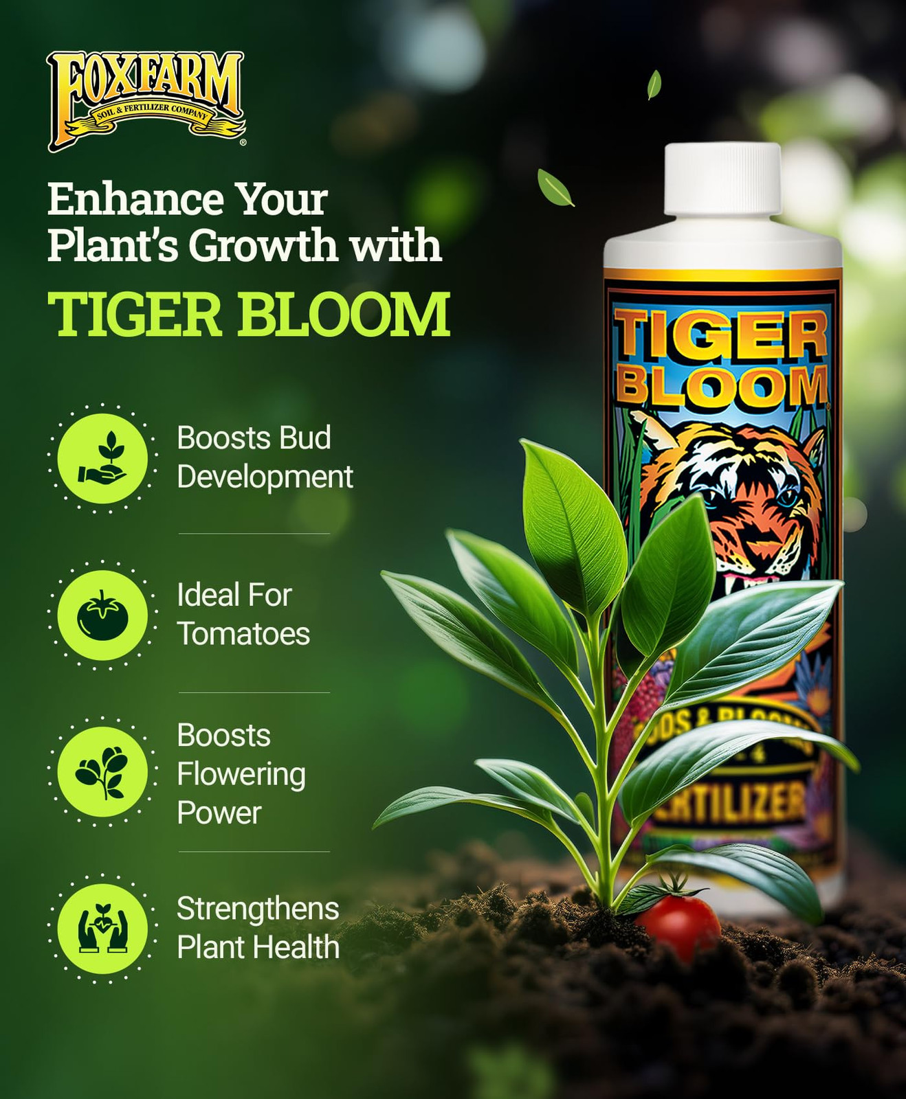 Tiger Bloom Liquid Fertilizer Concentrate – Fast Acting Formula for Vicious G…