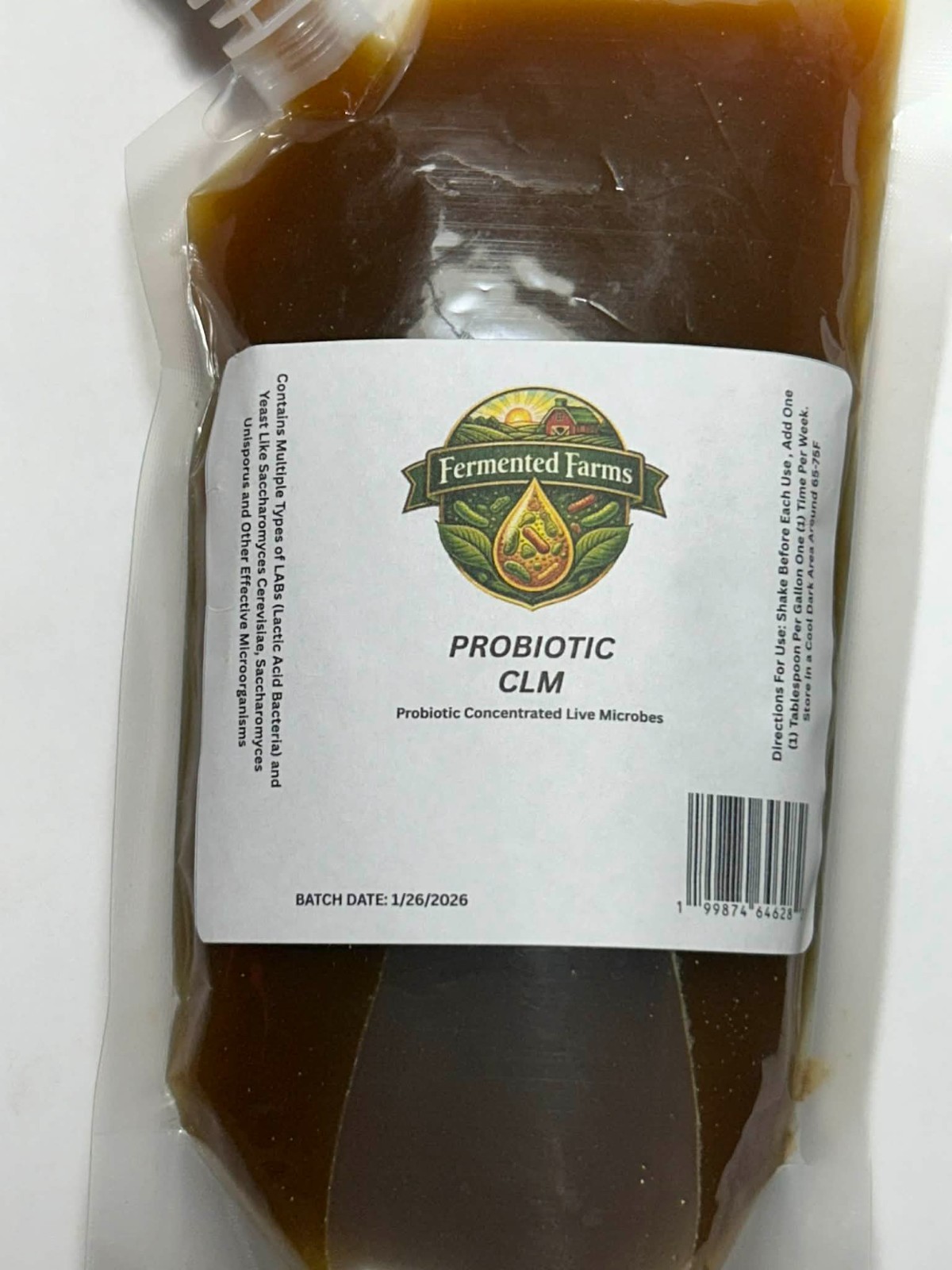 Fermented Farms Probiotic Concentrated Live Microbes, 16oz Makes 32 Gallons!