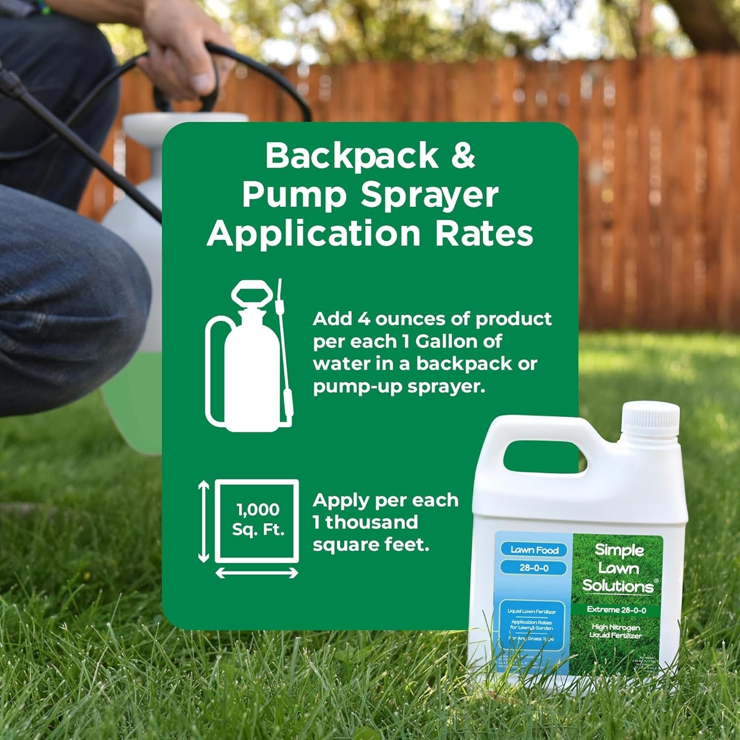 Nutrient Dense 28-0-0 Lawn Food – Quick & Slow Release Liquid Fertilizer 1 Quart
