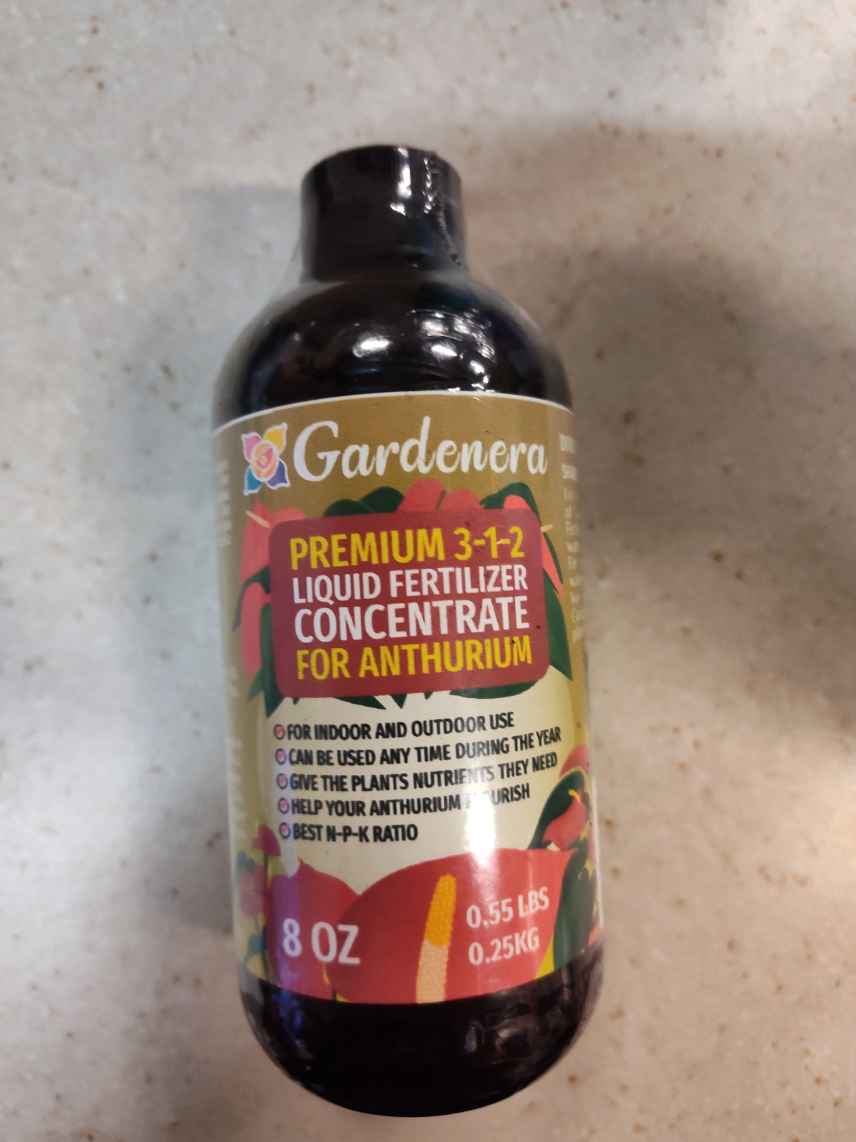 Premium Liquid ANTHURIUM Fertilizer – 3-1-2 Concentrate for Indoor Plants and…