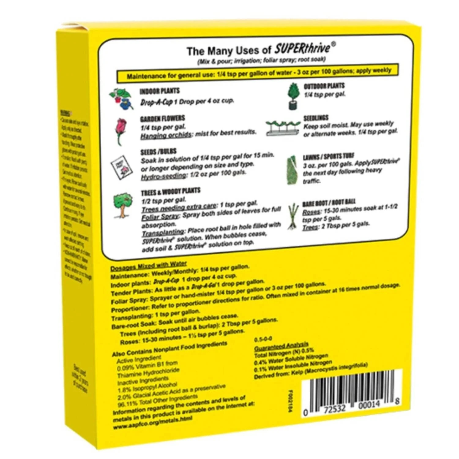 Superthrive Liquid Plant Fertilizer – 4oz. The Original Vitamin Solution