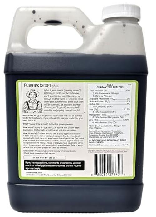Farmer’s Secret Lawn Booster Fertilizer – Super Concentrated – All Around 32oz