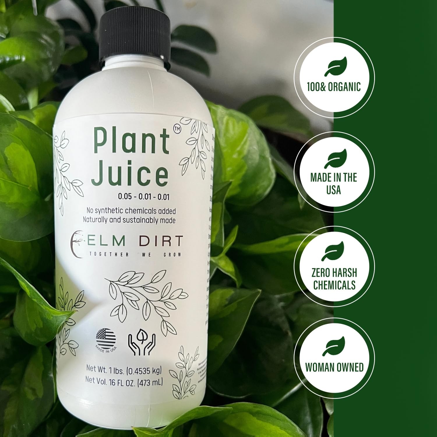 Plant Juice Organic Fertilizer for All Plants – Indoor or Outdoor (1 Bottle)