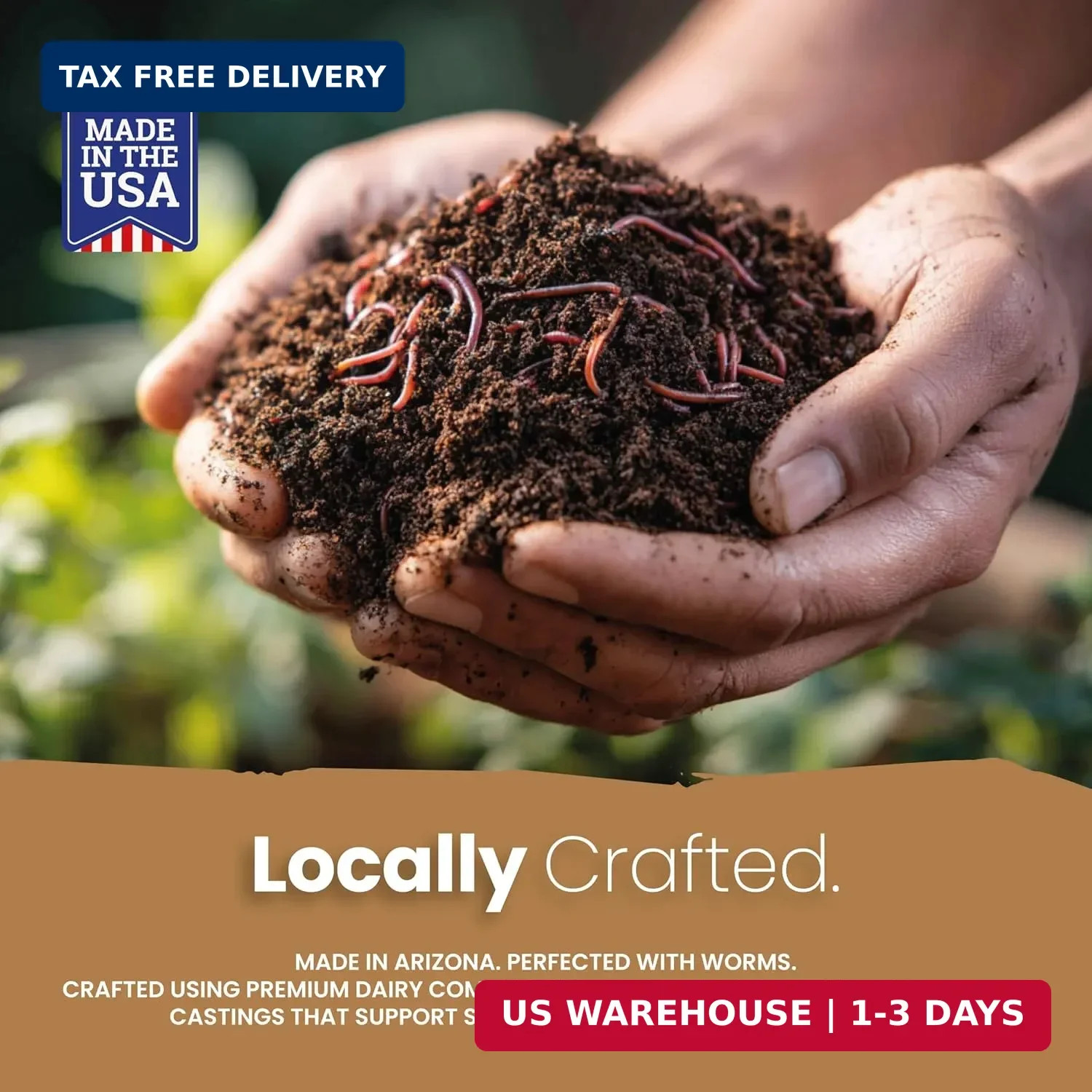 Soil Seed & Water Mikey’s Worm Poop – Organic Dairy Vermicompost Fertilizer Worm
