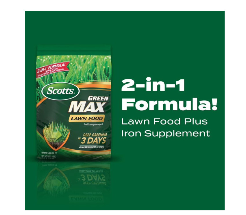 Scotts Green Max Fertilizer Plus Iron Supplement 16.67 lb 5,000 sq. ft