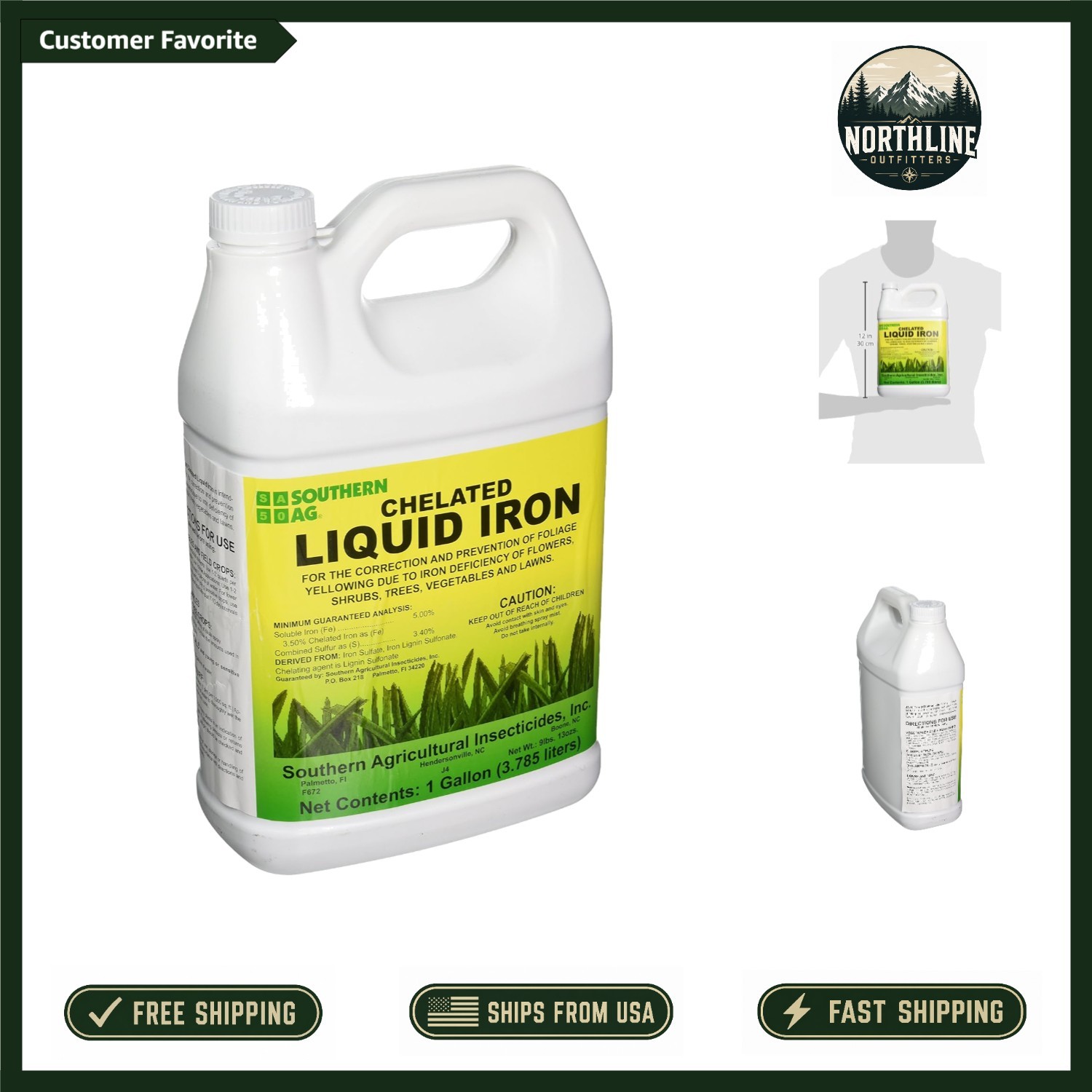Southern Ag Chelated Liquid Iron, 1 Gallon
