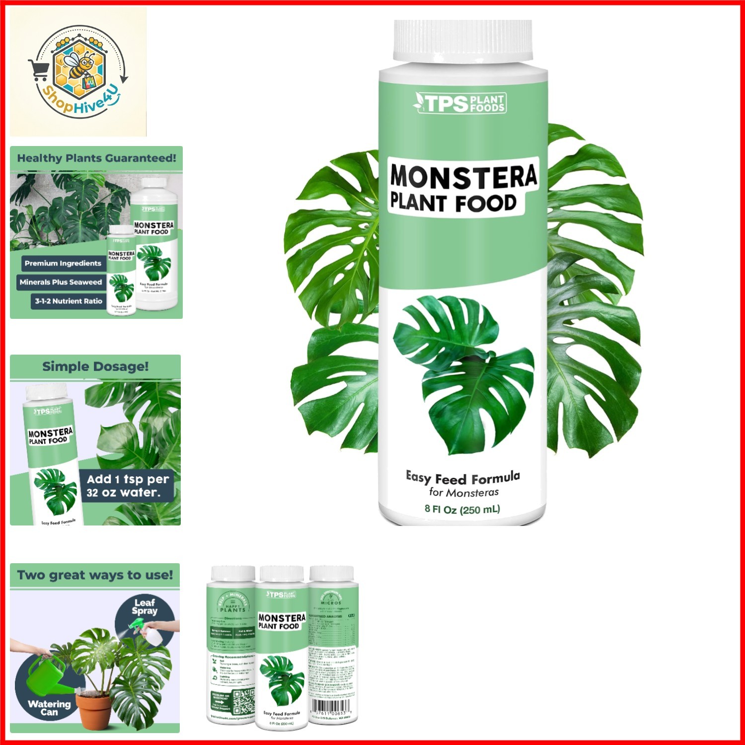 Monstera Plant Food – Liquid Fertilizer for Bigger, Healthier Leaves, 8 oz | …