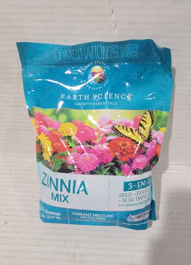 Earth Science Zinnia Mix 2 lbs 3-in-1 Plant Food & Soil Conditioner
