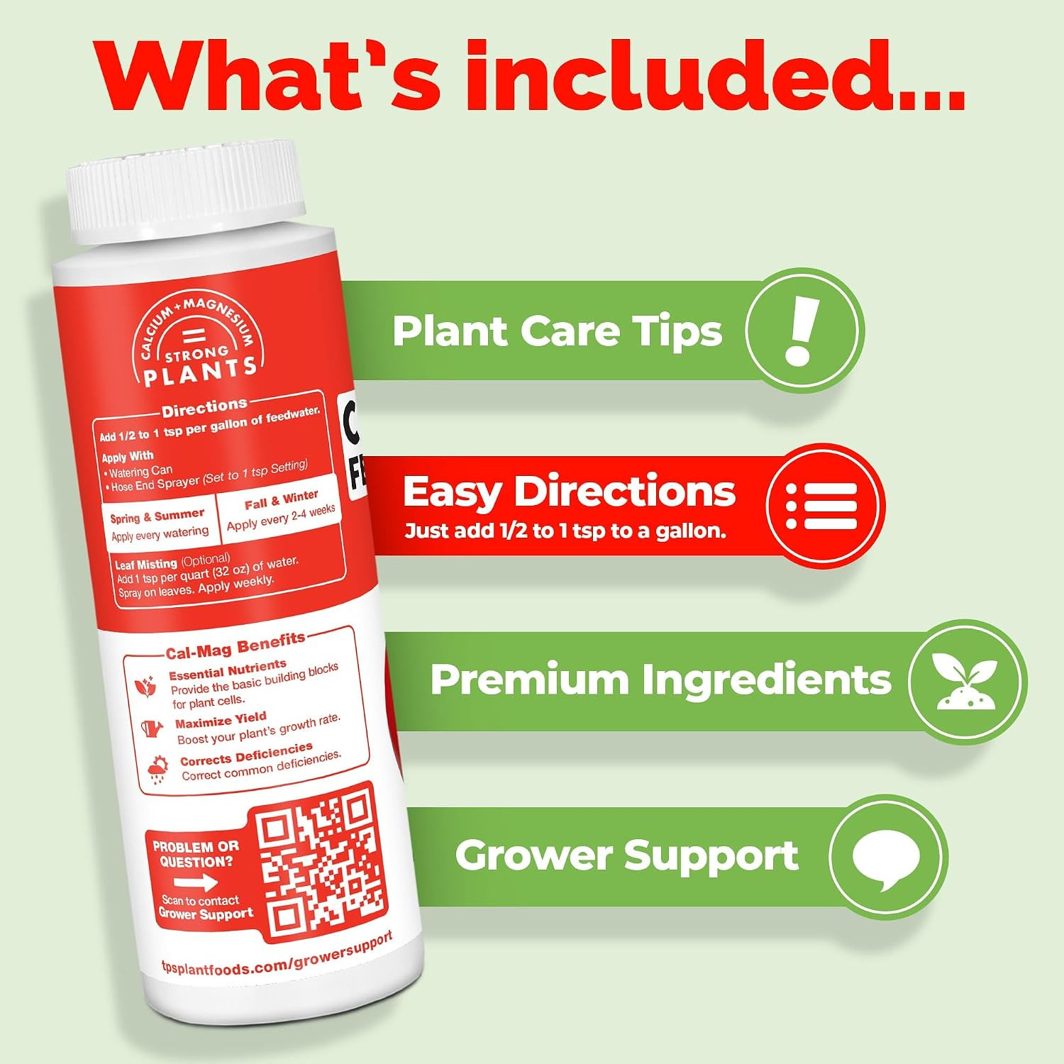 Cal-Mag for Plants Plus Iron and Micros Calcium and Magnesium Prevent Common D