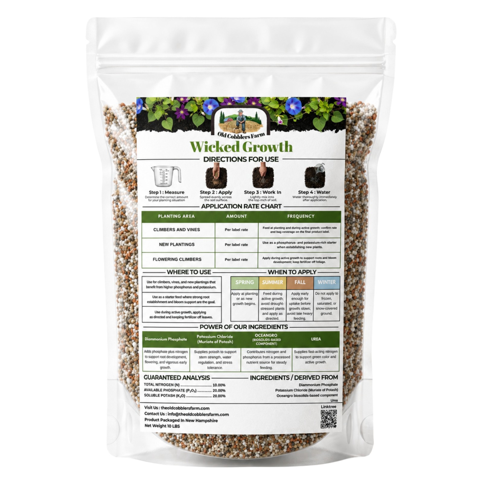 Wicked Growth Climbers & Vines Fertilizer Boost Vertical Growth & Fast Blooms