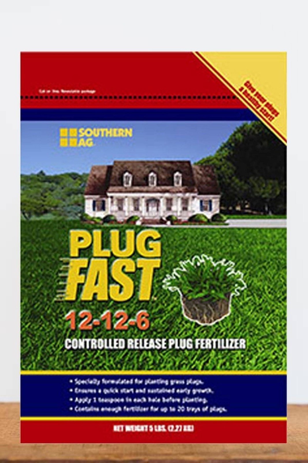 Southern Ag Grass Lawn Plug Fast 12-12-6 5 LB (slow release nitrogen)