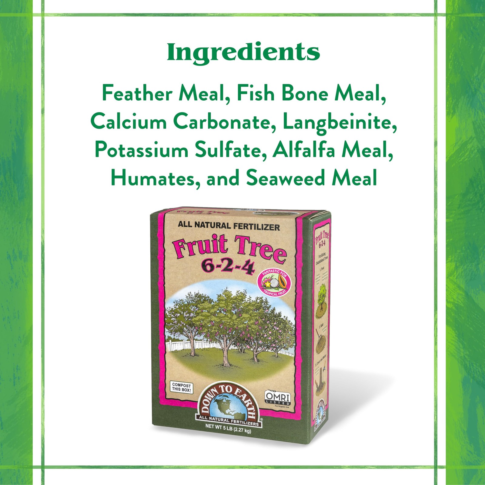 Organic Fruit Tree Mix 6-2-4, 5lb