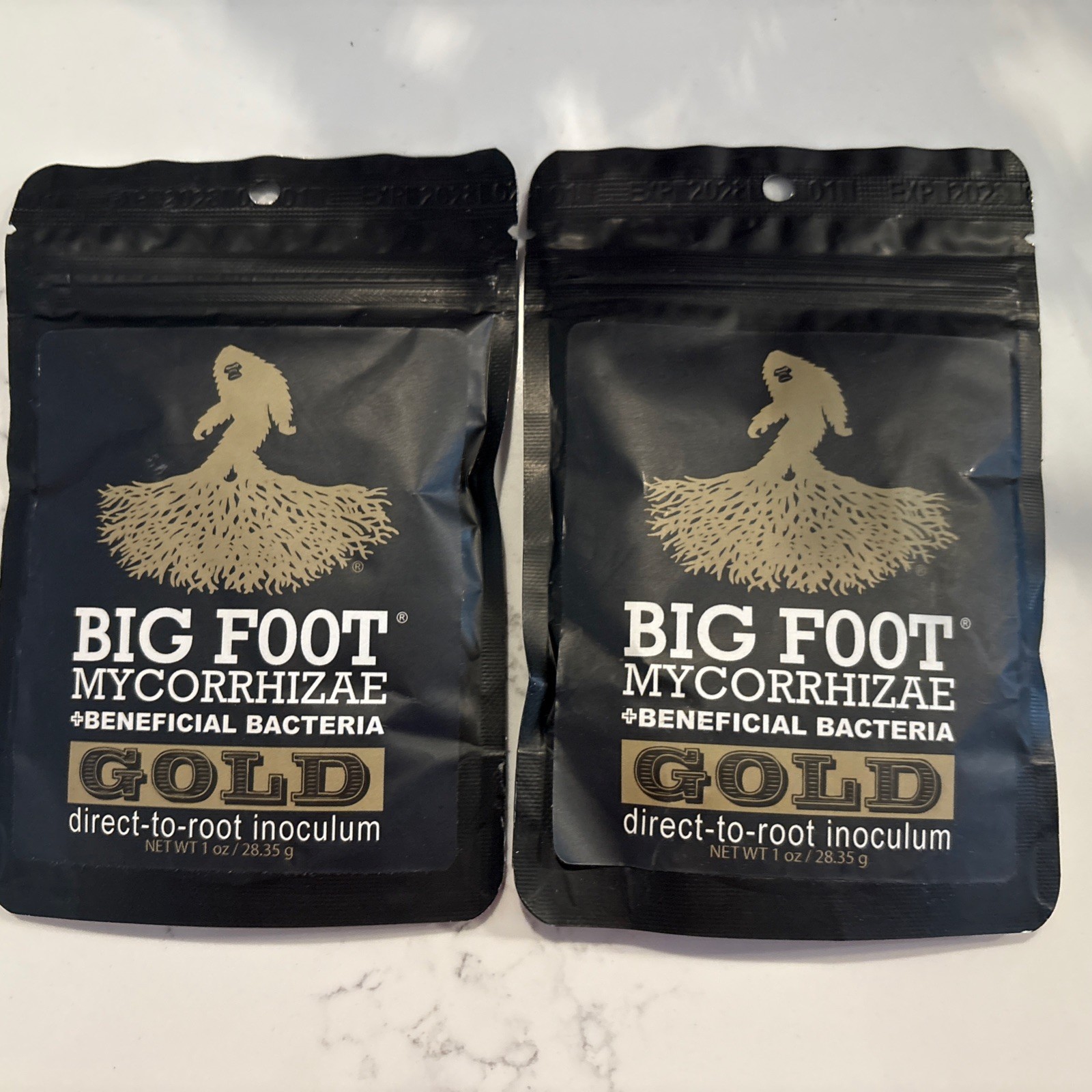 2 Pk Big Foot Mycorrhizae Water Soluble Gold for Transplants & EXISTING Plants