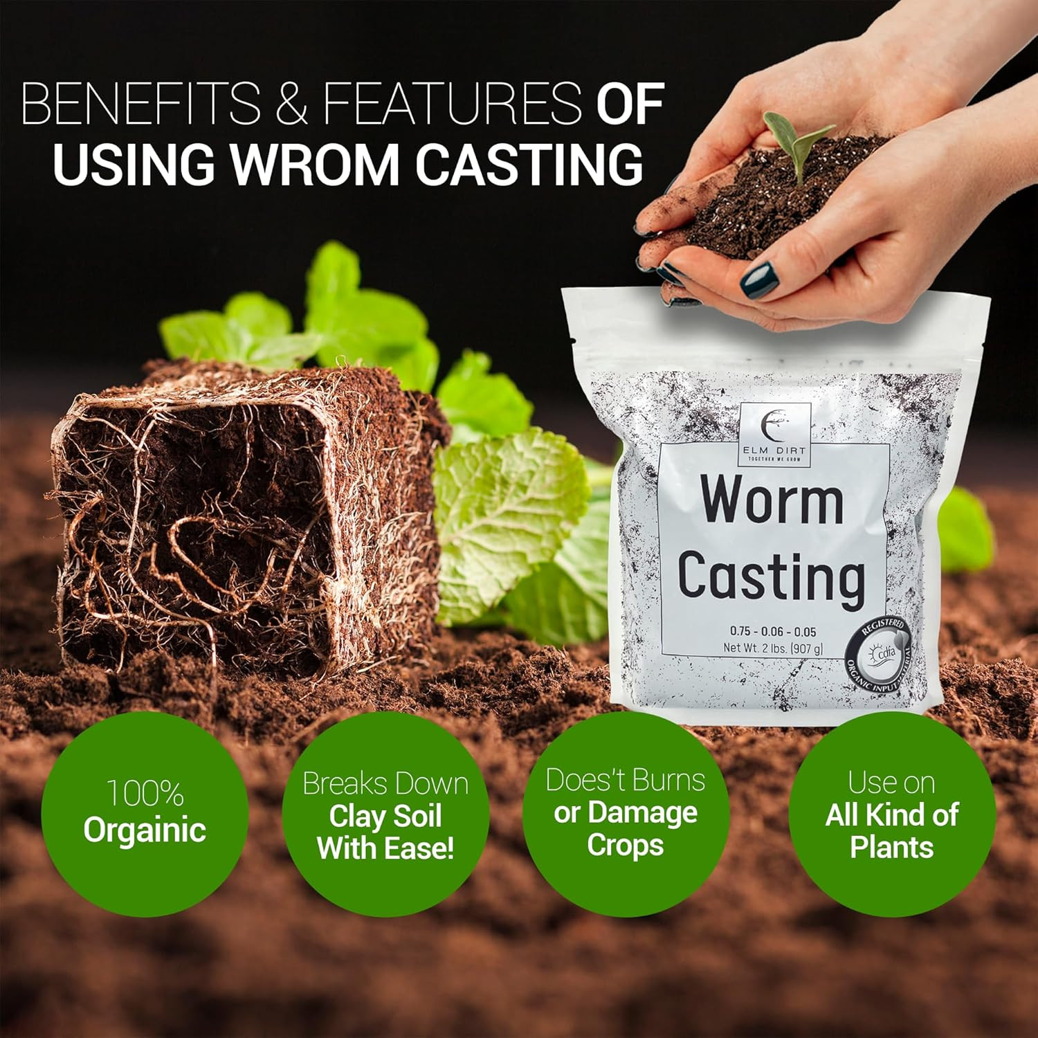 Worm Castings for Plants – Worm Castings Organic Fertilizer | 100% Organic Plant