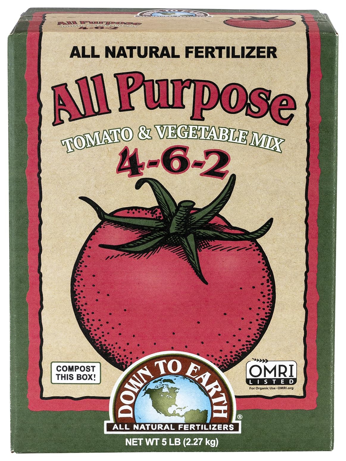 Down To Earth All Natural Fertilizers Organic Purpose Tomato & Vegetable Mix –