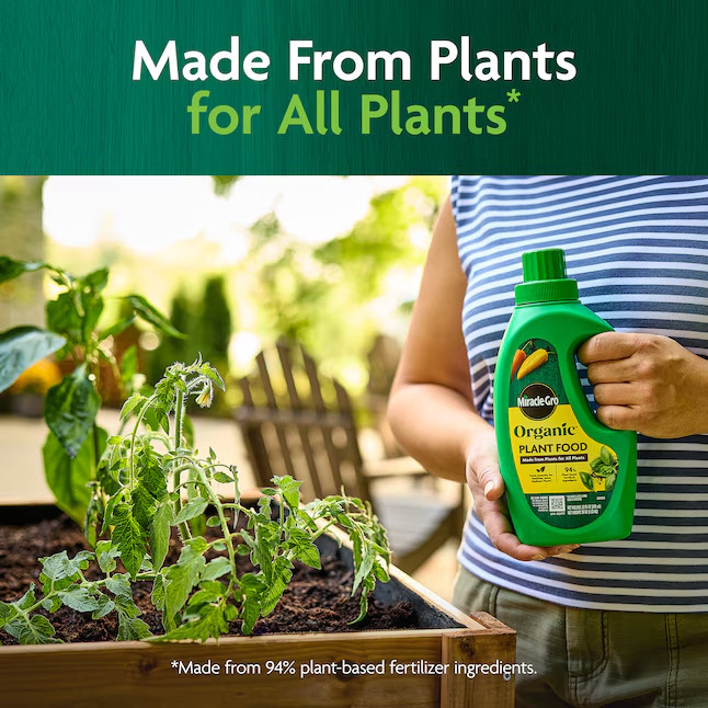 Miracle-Gro Organic 32-fl oz 1.4-Natural Liquid All-purpose Food (OMRI Listed)