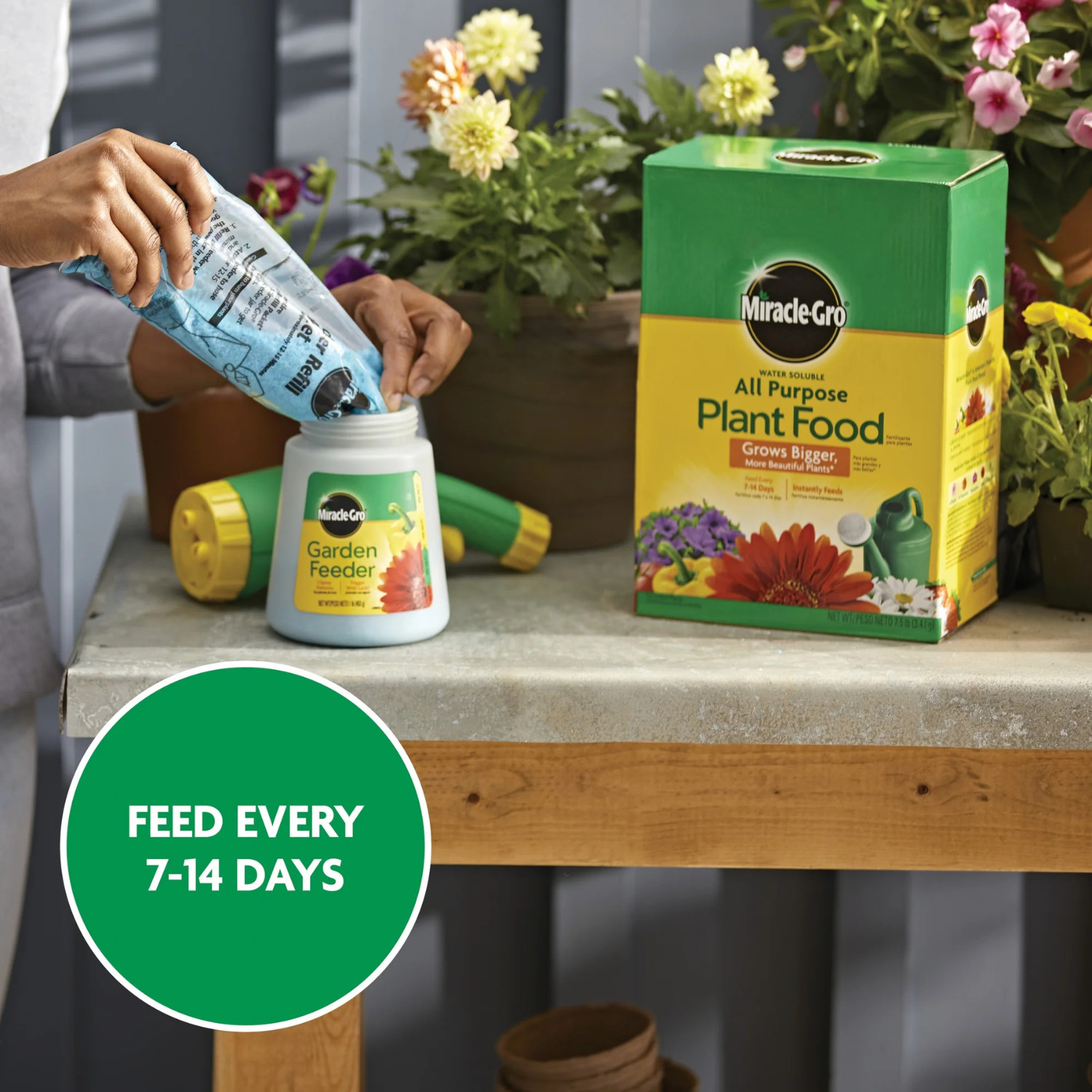 2 Pack Miracle-Gro Water Soluble All Purpose Plant Food, For All Plant , 7.5 lb