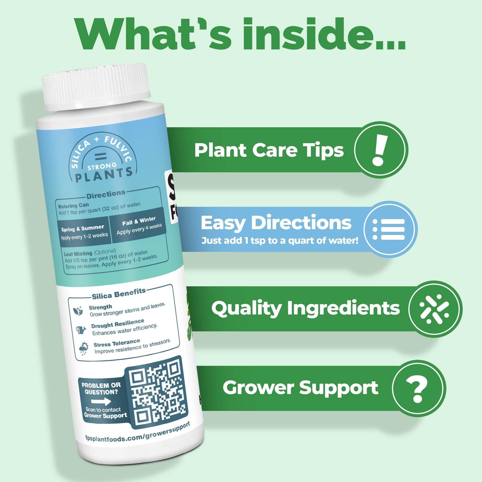 TPS Nutrients Silica for Plants, Boost Strength & Resilience, 8 oz (250mL) | …