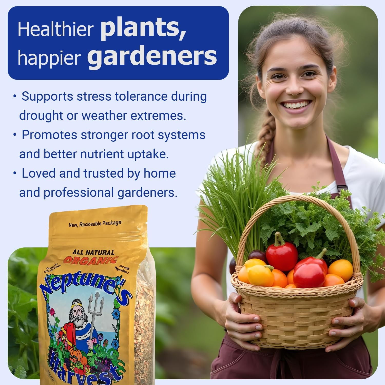 Neptune’s Harvest Organic Crab & Lobster Shell Multi-Purpose Plant Food (5-3-…