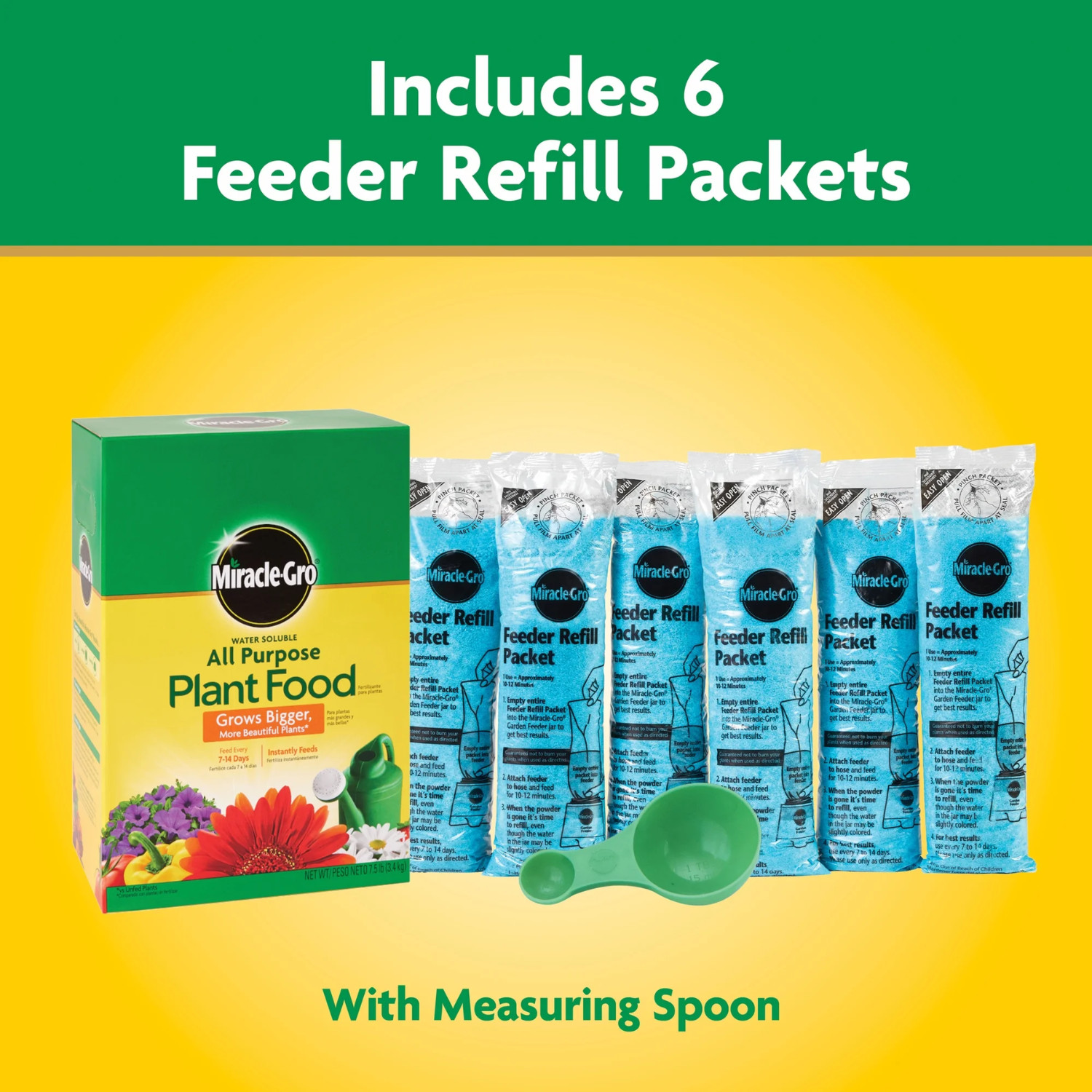 2 Pack Miracle-Gro Water Soluble All Purpose Plant Food, For All Plant , 7.5 lb