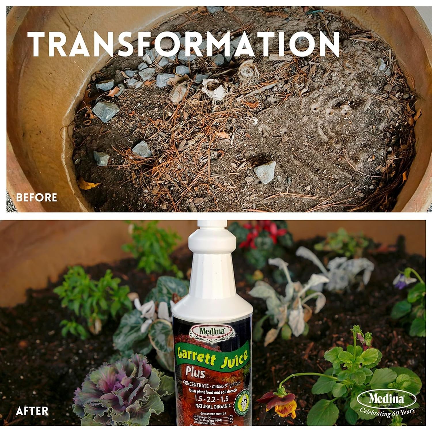 Garrett Juice Plus -Liquid Plant Food & Fertilizer for Houseplants, Lawn, & Gard