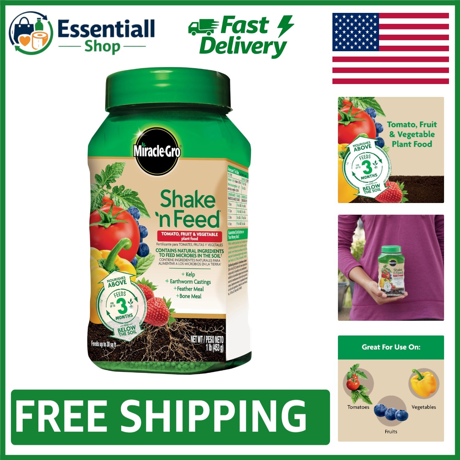 Continuous Release 1 lb. Plant Food for Tomatoes & Vegetables, Granular Formula
