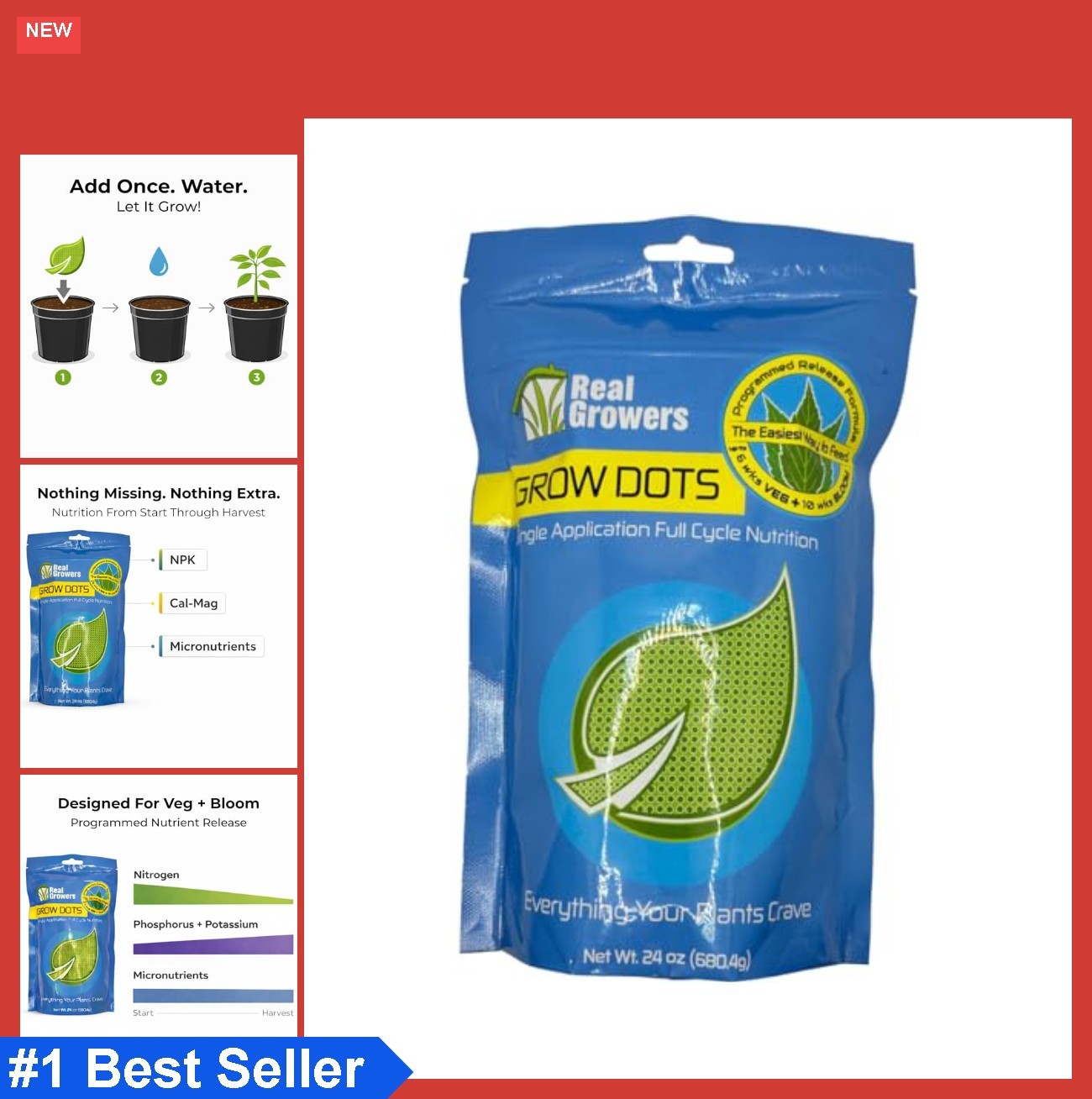 One-Time Application Programmed Release Plant Food for Soilless Media 24oz