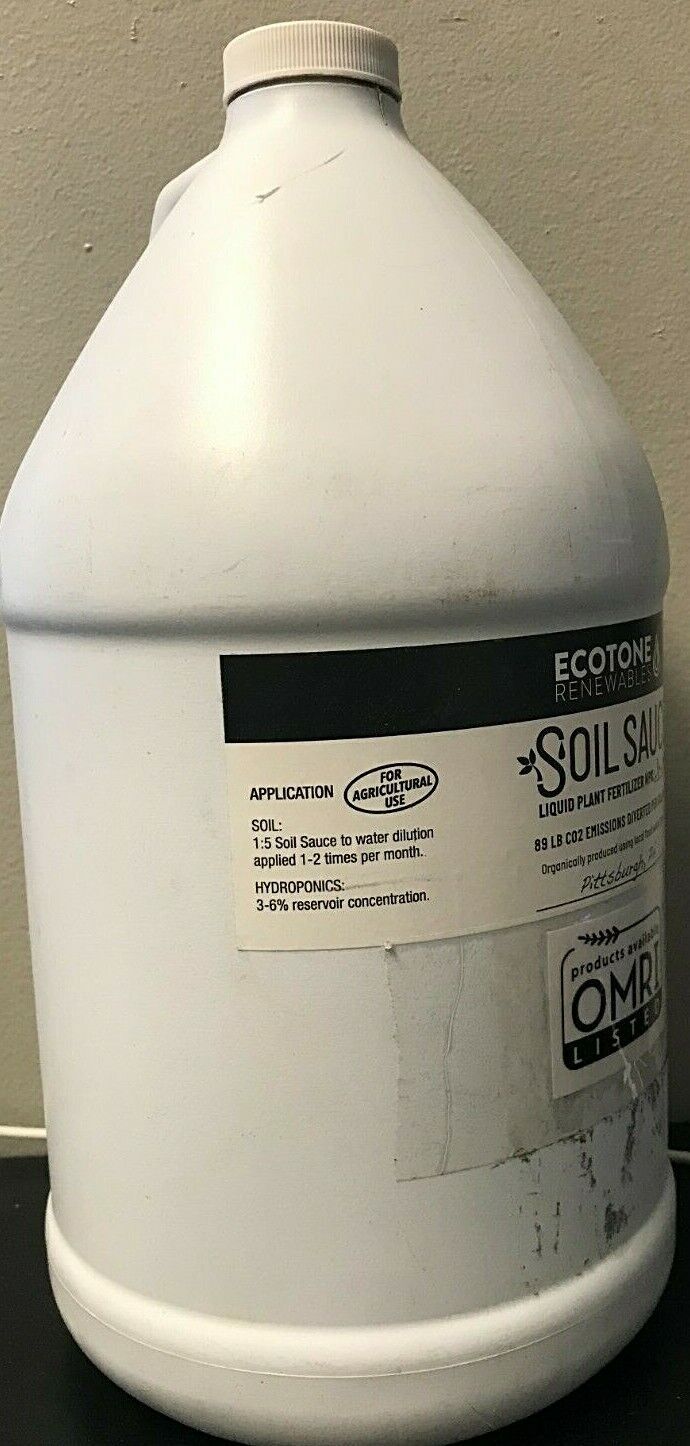 Ecotone Renewables Soil Sauce – Liquid Plant Fertilizer 1 Gallon – Free Shipping