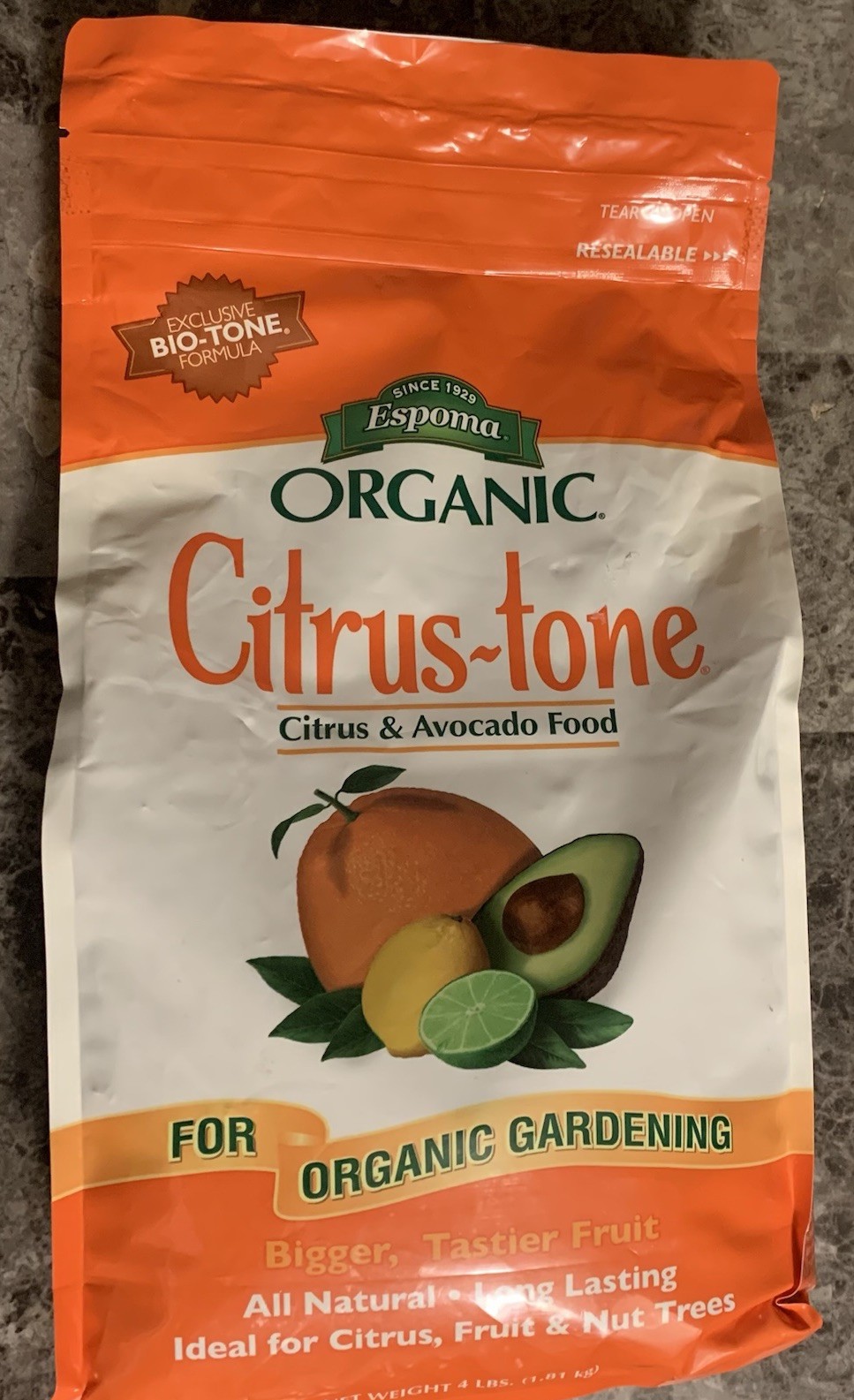 Espoma Organic Citrus-tone 5-2-6 Natural Plant Food Fertilizer, 4lb