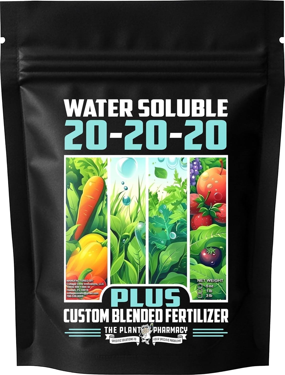 20-20-20 Granules – Balanced Plant Food with Micronutrients, 5 Ounces