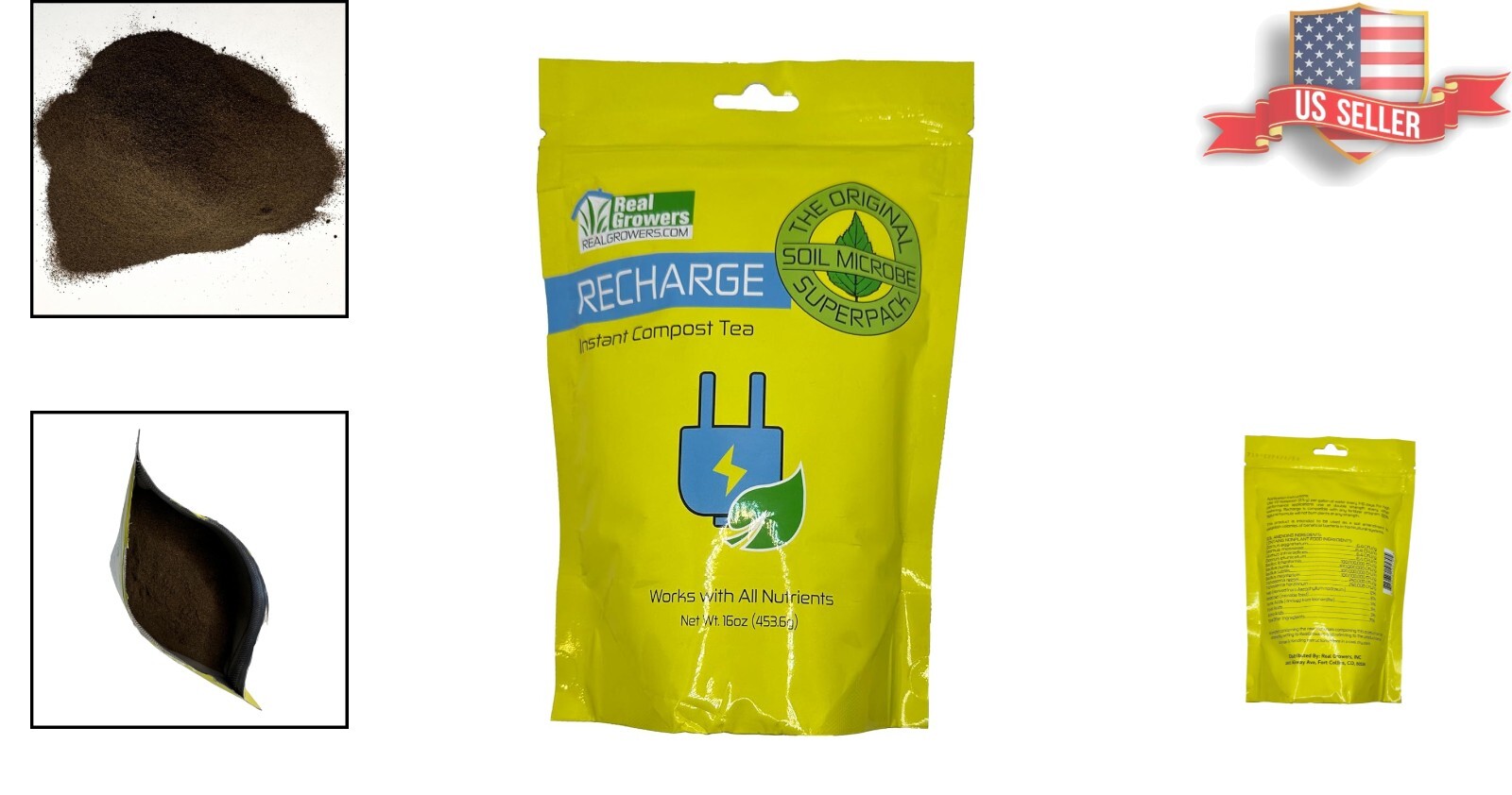 Recharge Mycorrhizae Instant Compost Tea – 16oz Soil Microbes for Healthy Plants